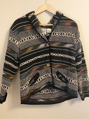 Two Twenty - Multicolor Baja Jacket - 100% Cotton Southwest Aztec - Size L